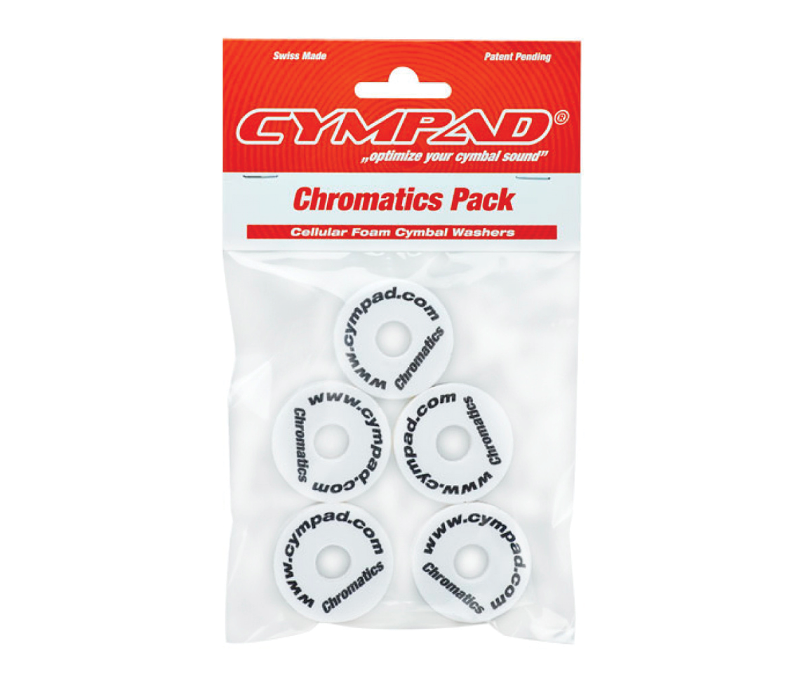 Cympad Chromatics 40/15mm Cymbal Pad in White - Set of 5