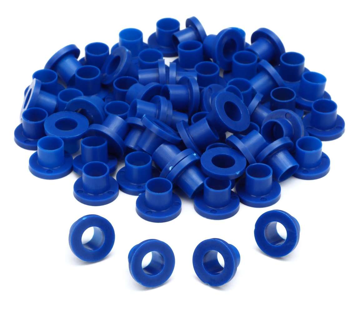 Danmar 100 Pack Nylon Tension Rod Washers - Blue