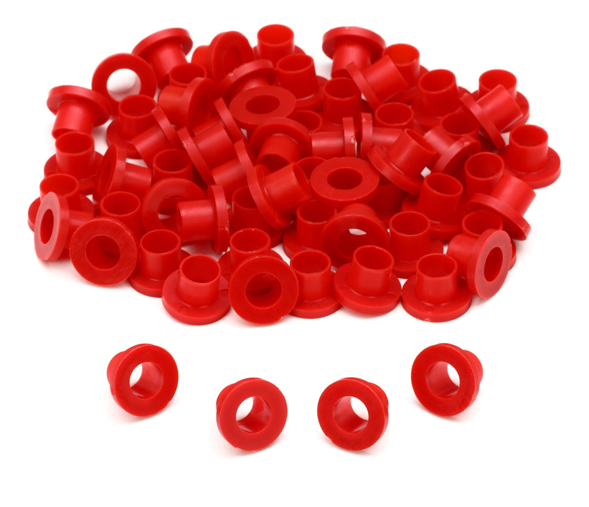 Danmar 100 Pack Nylon Tension Rod Washers - Red
