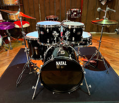 Natal DNA 5-piece Drum Kit with Hardware and Cymbals in Black