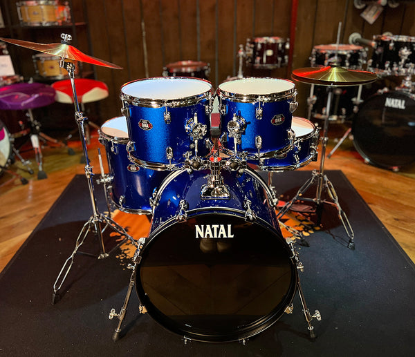 Natal DNA 5 piece Drum Kit with Hardware and Cymbals in Blue Drum Shop