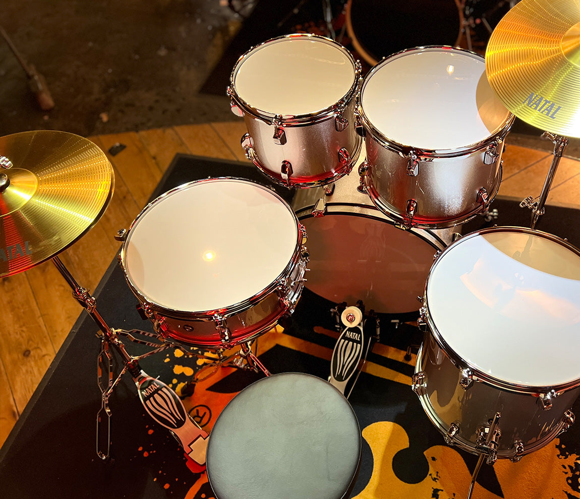 Natal DNA 5-piece Drum Kit with Hardware and Cymbals in Silver