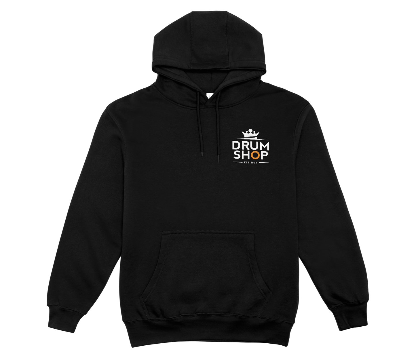 DRUMSHOP Hoodie 'The Crown Splat' Front View