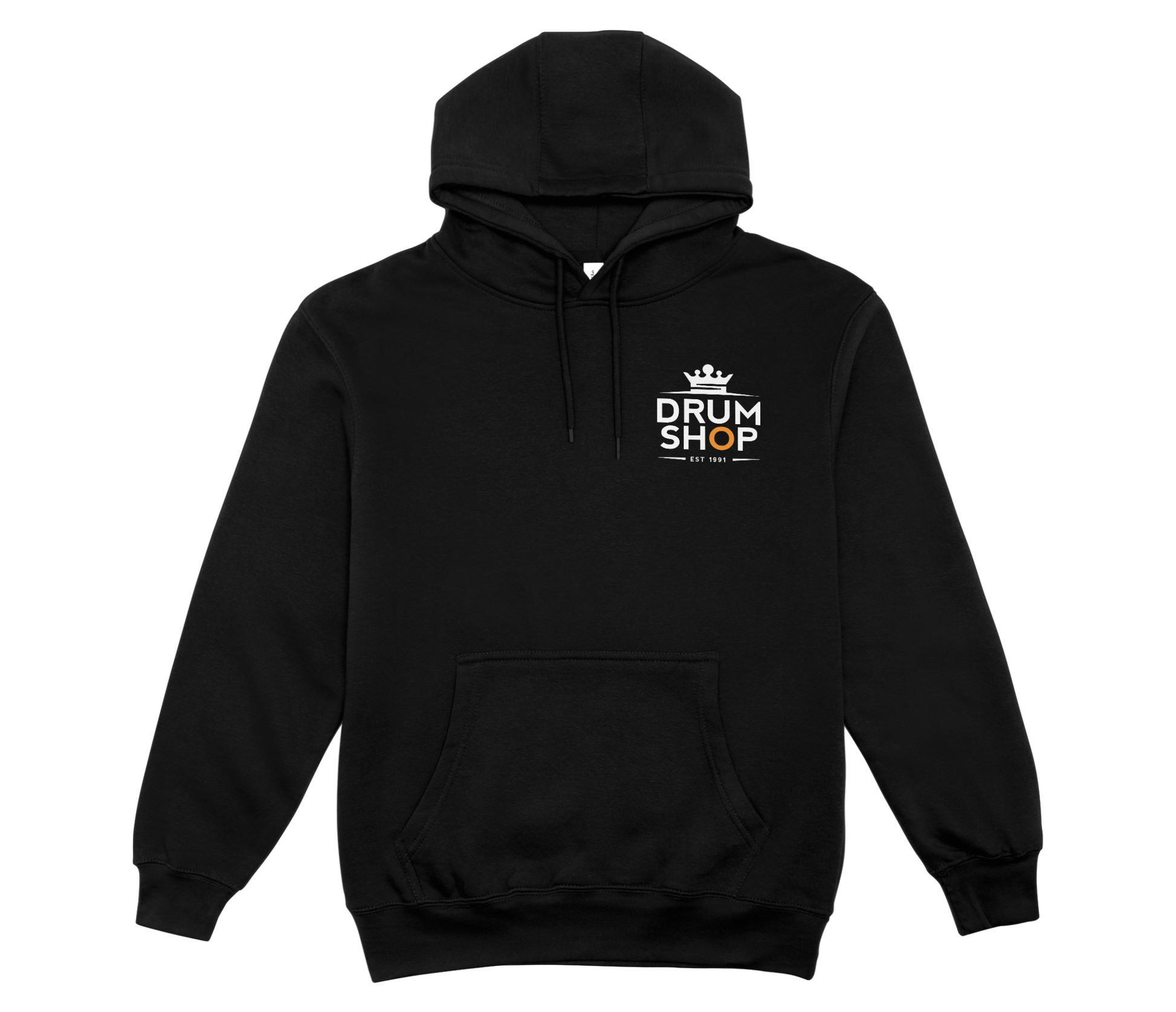 DRUMSHOP Hoodie 'The Crown Splat' Front View