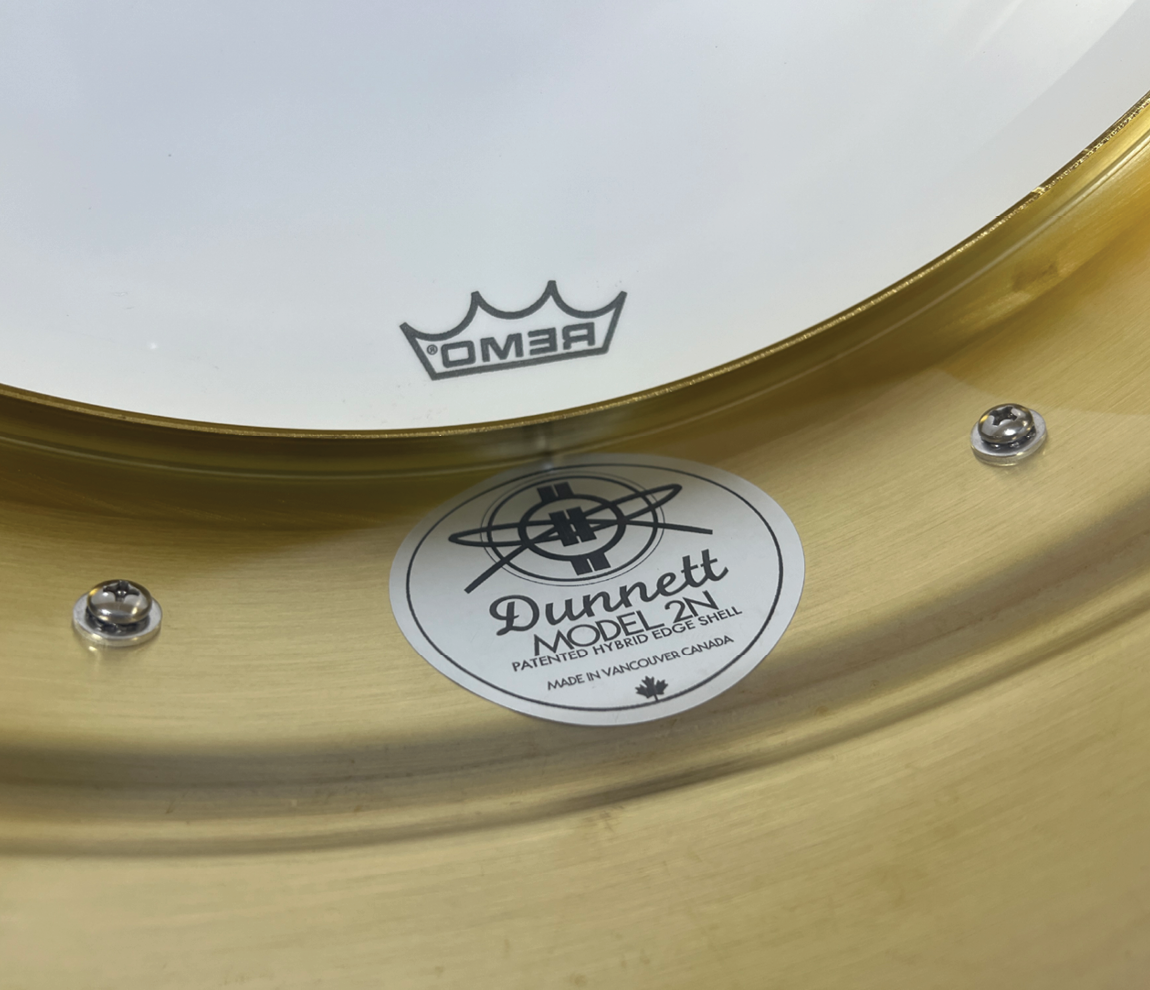Dunnett Classic 14" x 5.5" Model 2N Snare Drum in Triple Brass