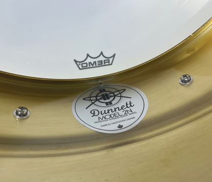 Dunnett Classic 14" x 5.5" Model 2N Snare Drum in Triple Brass