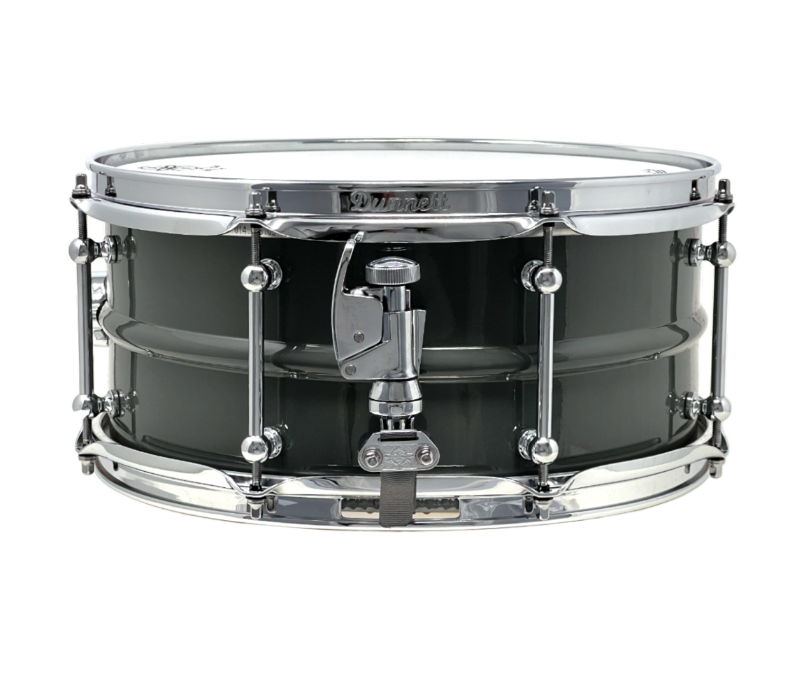 Dunnett Classic 14" x 6.5" Model 2N Carbon Steel Snare Drum - in Grey