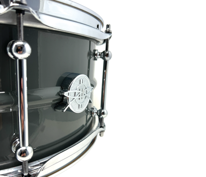 Dunnett Classic 14" x 6.5" Model 2N Carbon Steel Snare Drum - in Grey