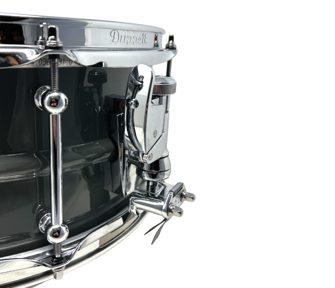 Dunnett Classic 14" x 6.5" Model 2N Carbon Steel Snare Drum - in Grey