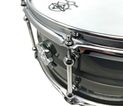 Dunnett Classic 14" x 6.5" Model 2N Carbon Steel Snare Drum - in Grey