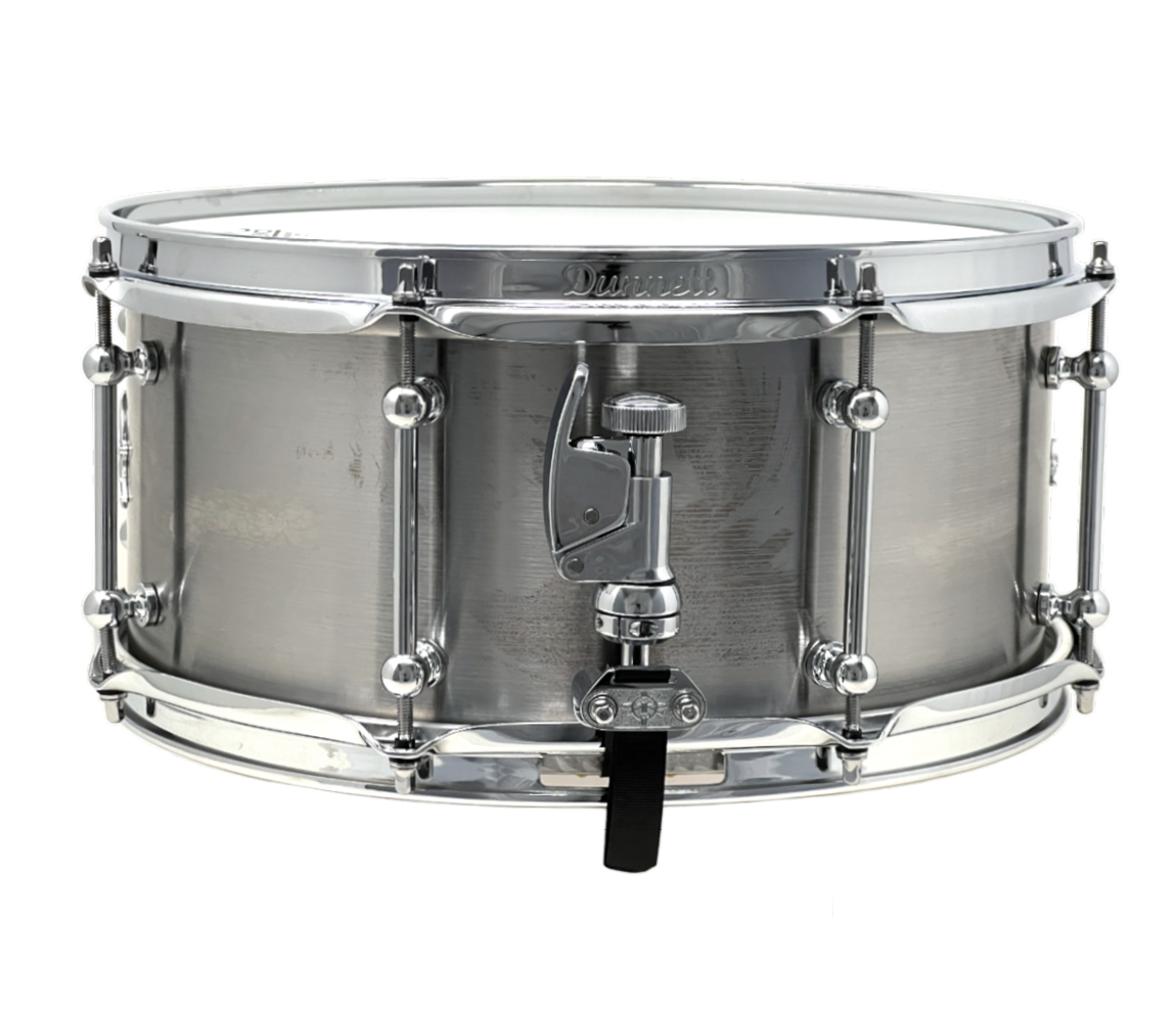 Dunnett 5mm 14" x 6.5" Carbon Steel 'Sledge' Snare Drum in Raw Living Finish
