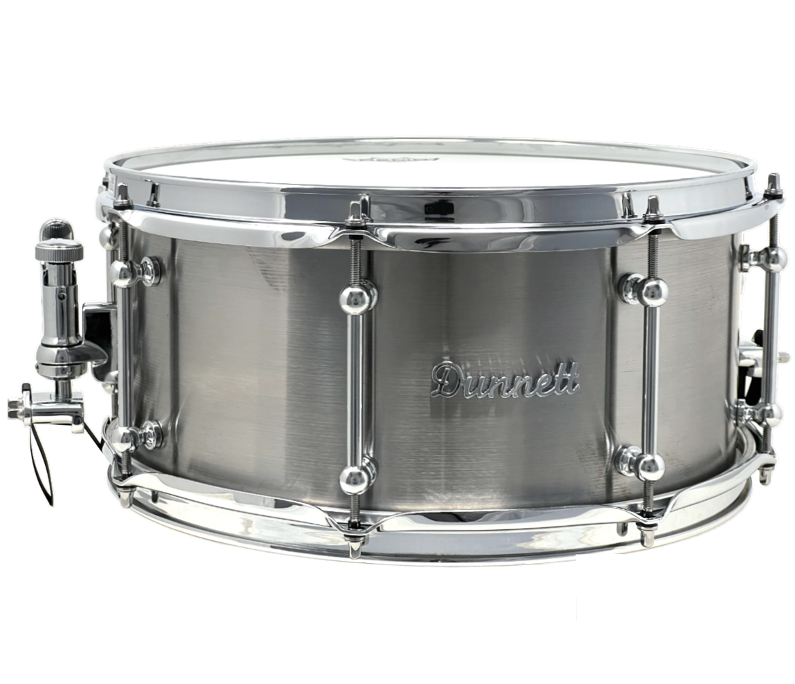 Dunnett 5mm 14" x 6.5" Carbon Steel 'Sledge' Snare Drum in Raw Living Finish
