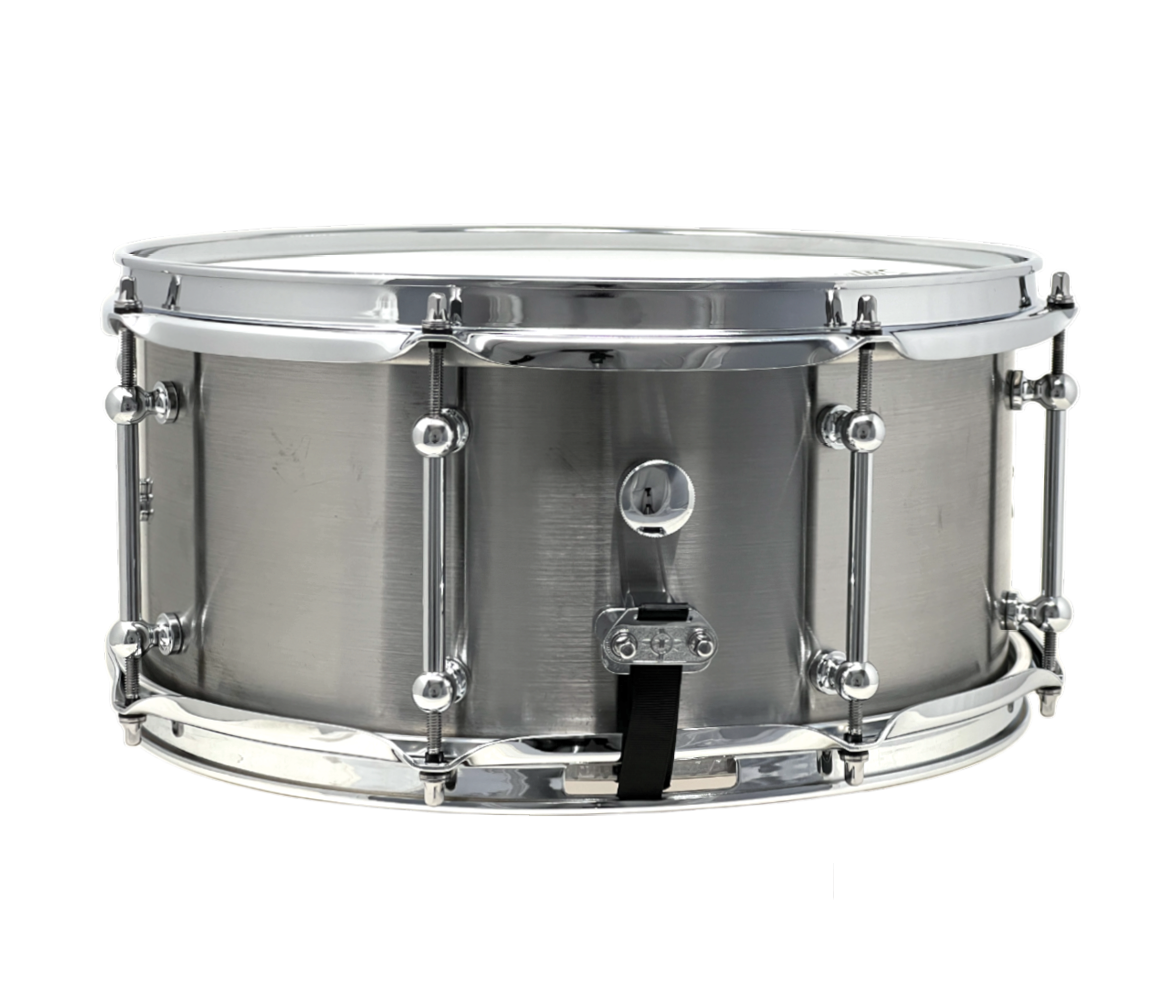 Dunnett 5mm 14" x 6.5" Carbon Steel 'Sledge' Snare Drum in Raw Living Finish