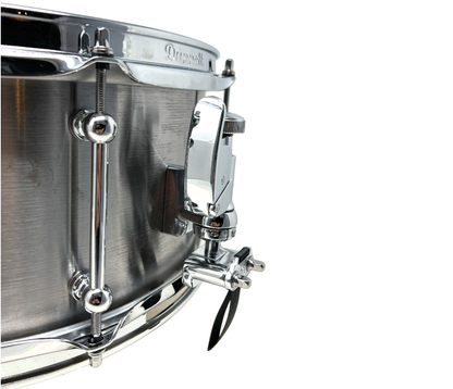 Dunnett 5mm 14" x 6.5" Carbon Steel 'Sledge' Snare Drum in Raw Living Finish