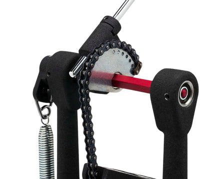 DW 5000 Series Accelerator Single Chain, Narrow Footboard Single Bass Drum Pedal w/ Bag