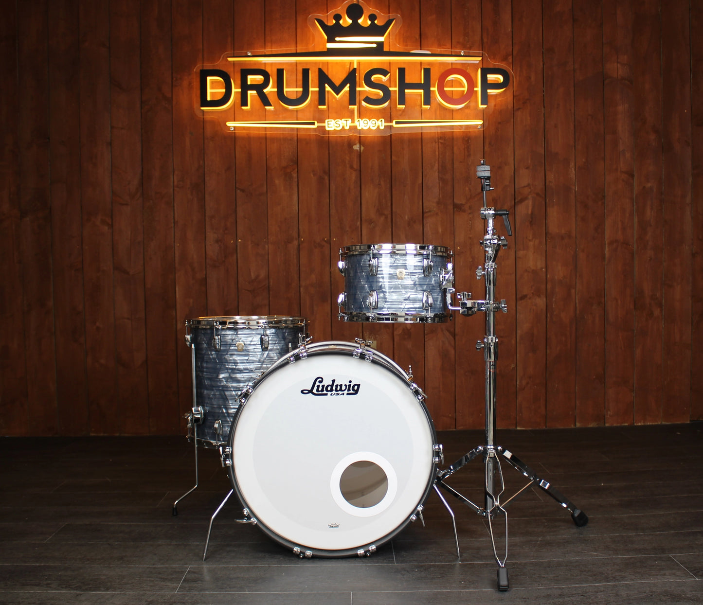 Ex Demo Ludwig Legacy Mahogany 3-Piece Shell Pack in Sky Blue Pearl