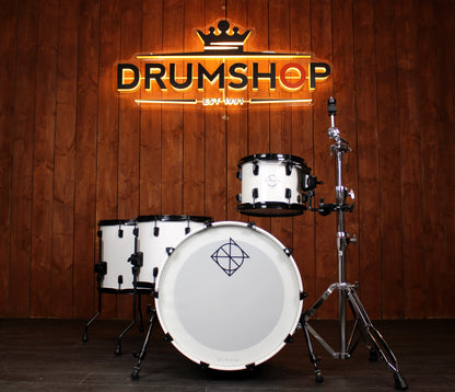 Dixon Artisan Walnut/Maple 20/10/14/16 Shell Pack in Division White