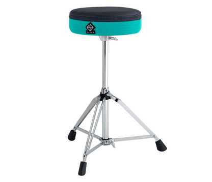 Dixon Round Drum Throne in Black/Teal