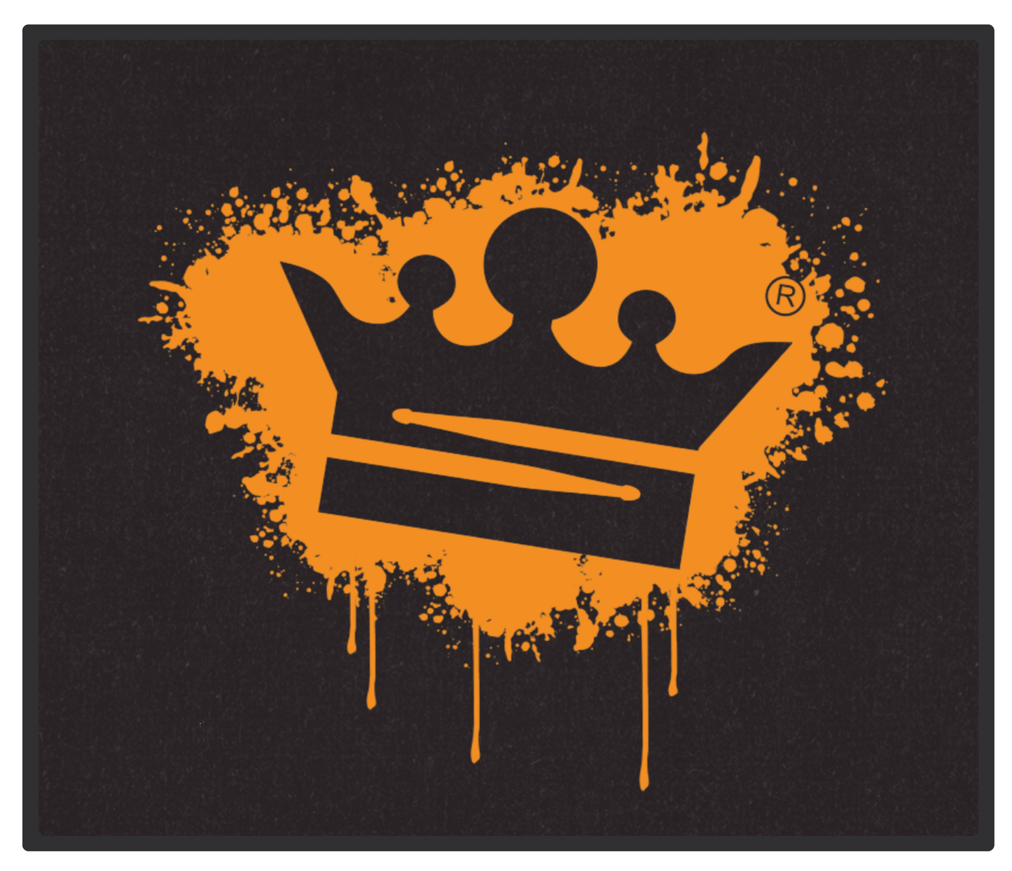 Drumshop Drum Rug Crown Splat Orange
