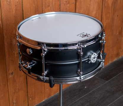 Dunnett Classic Model 2N 14" x 6.5" Carbon Steel  Snare Drum in Matt Black