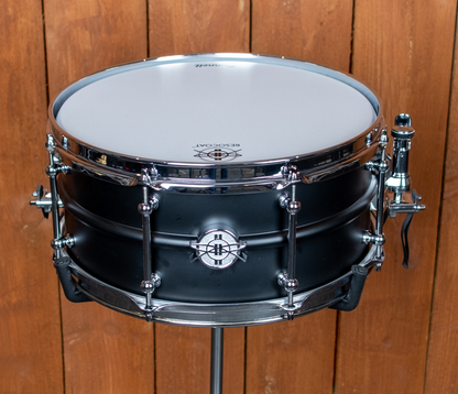 Dunnett Classic Model 2N 14" x 6.5" Carbon Steel  Snare Drum in Matt Black