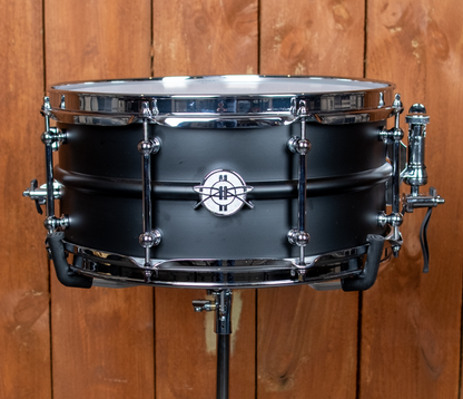 Dunnett Classic Model 2N 14" x 6.5" Carbon Steel  Snare Drum in Matt Black