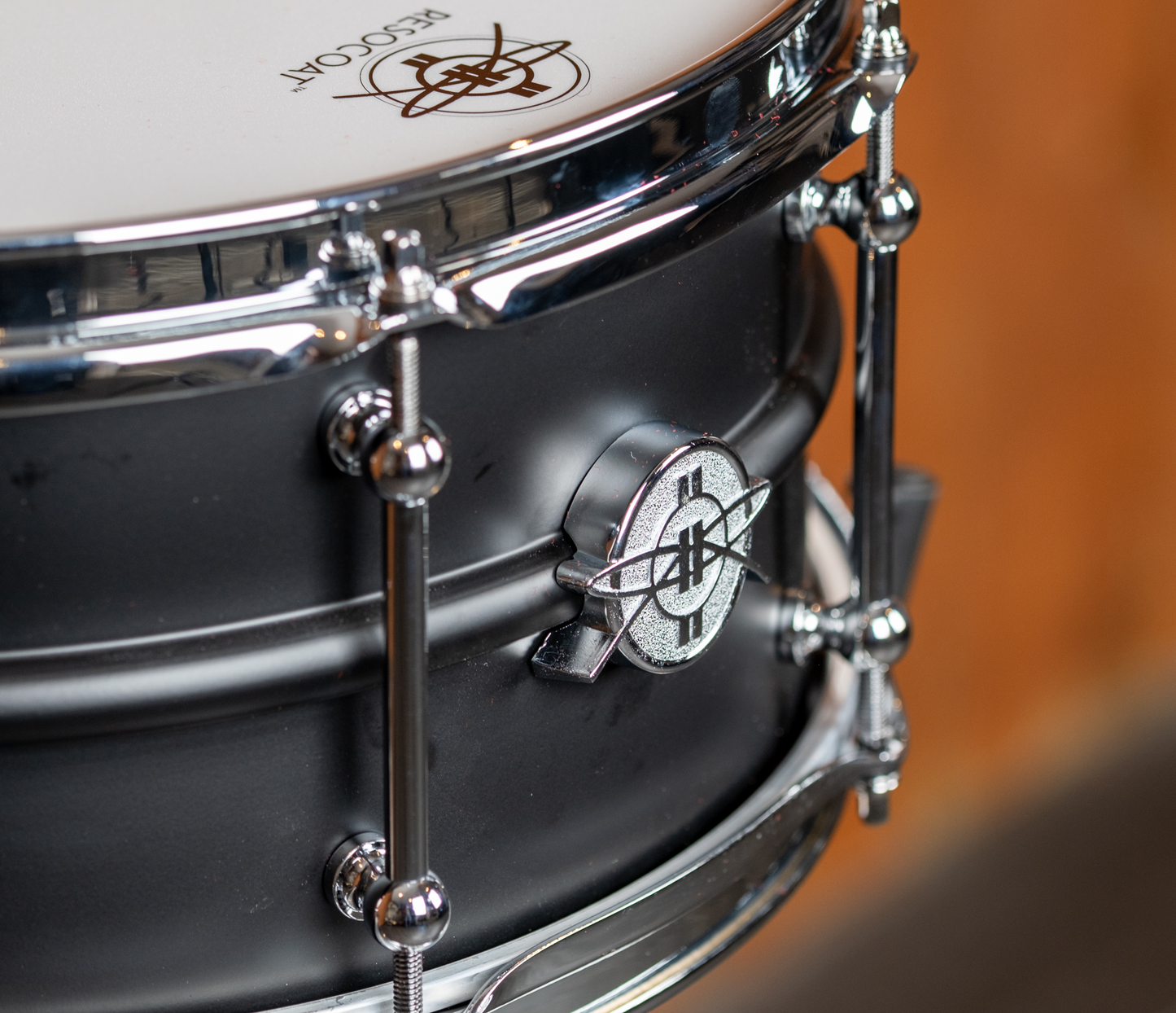 Dunnett Classic Model 2N 14" x 6.5" Carbon Steel  Snare Drum in Matt Black