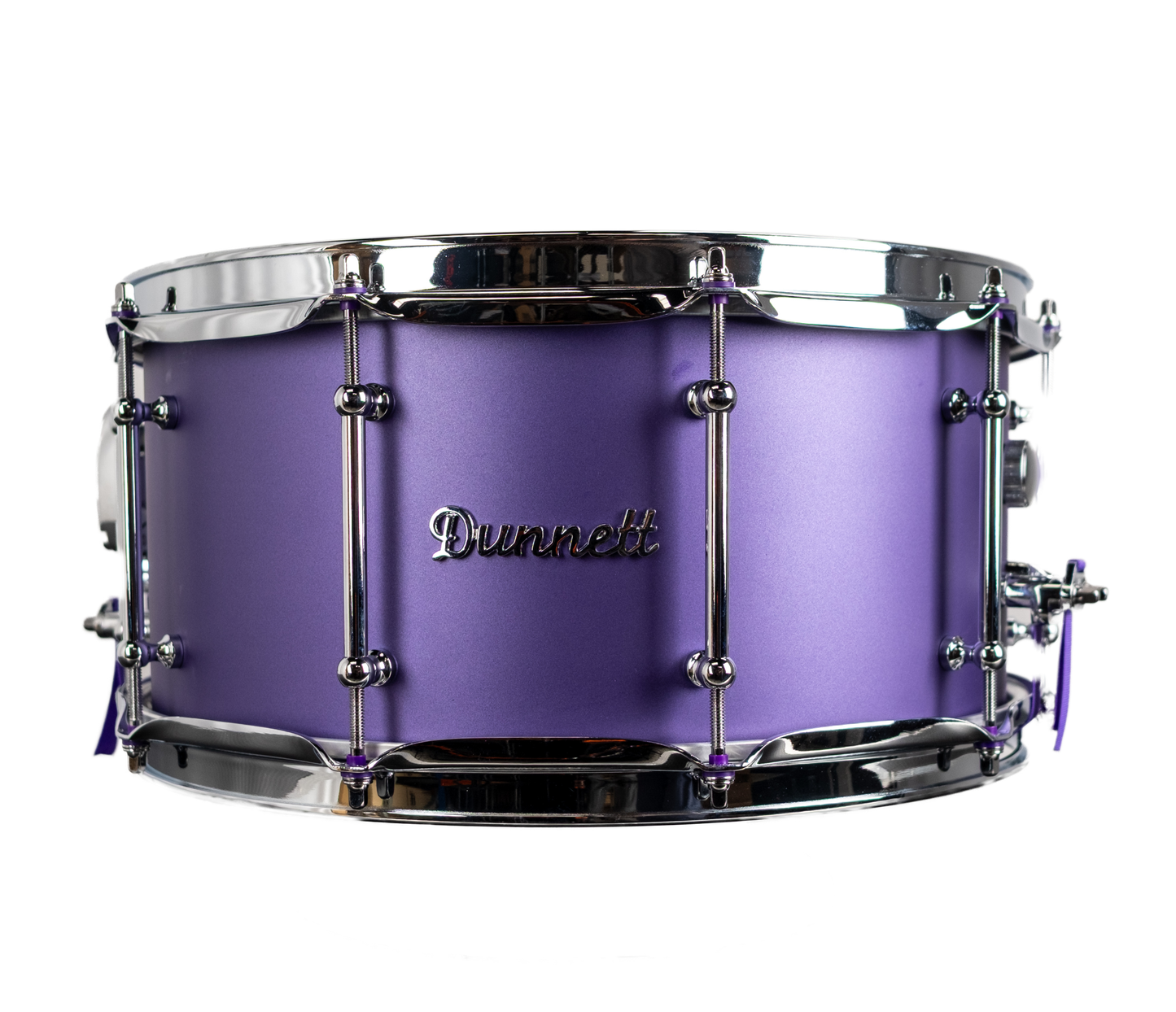 LAST ONE REDUCED Dunnett Classic StereoPly 14" x 7" Snare Drum in Matte Purple w/ 10 Lugs