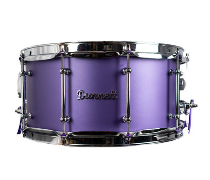 LAST ONE REDUCED Dunnett Classic StereoPly 14" x 7" Snare Drum in Matte Purple w/ 10 Lugs