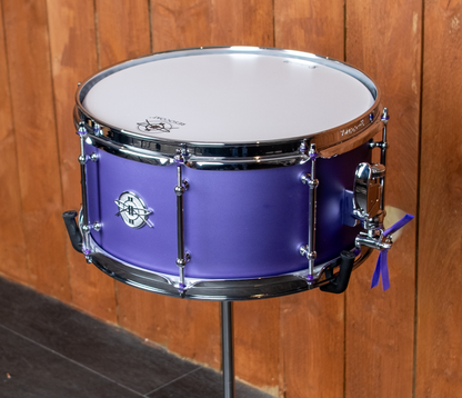 LAST ONE REDUCED Dunnett Classic StereoPly 14" x 7" Snare Drum in Matte Purple w/ 10 Lugs