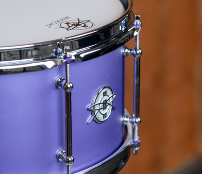 LAST ONE REDUCED Dunnett Classic StereoPly 14" x 7" Snare Drum in Matte Purple w/ 10 Lugs