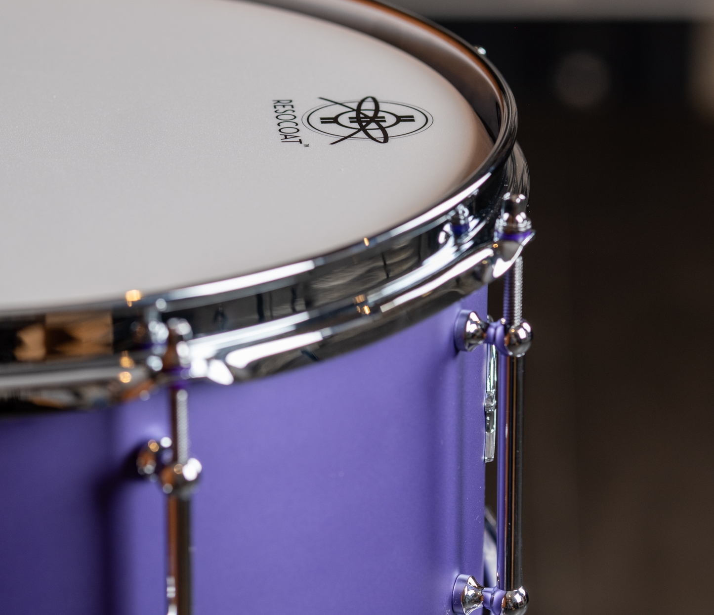 LAST ONE REDUCED Dunnett Classic StereoPly 14" x 7" Snare Drum in Matte Purple w/ 10 Lugs
