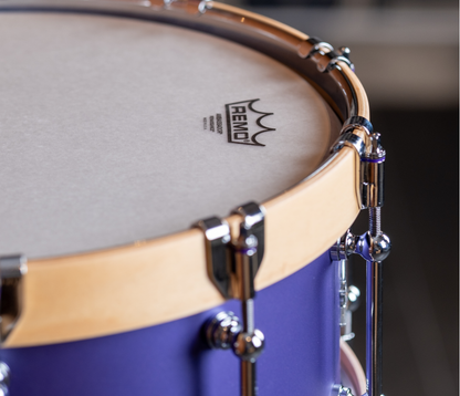 Dunnett Classic StereoPly 14" x 7" Snare Drum in Matte Purple with Maple Hoops