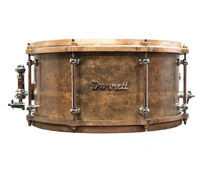 Dunnett K Cast Bronze 'Penny Patina' 14" x 7" Snare Drum