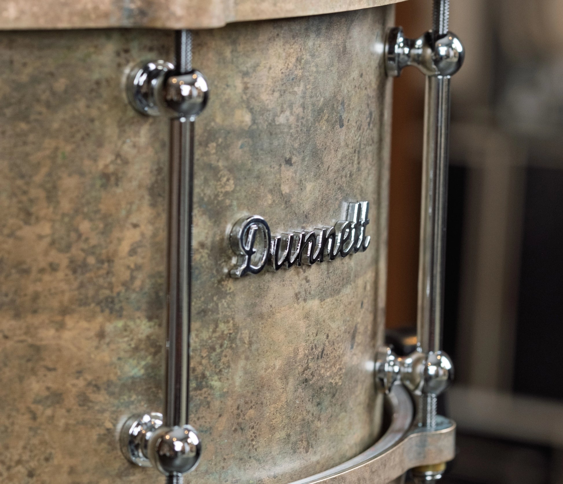 Dunnett K Cast Bronze 'Penny Patina' 14" x 7" Snare Drum
