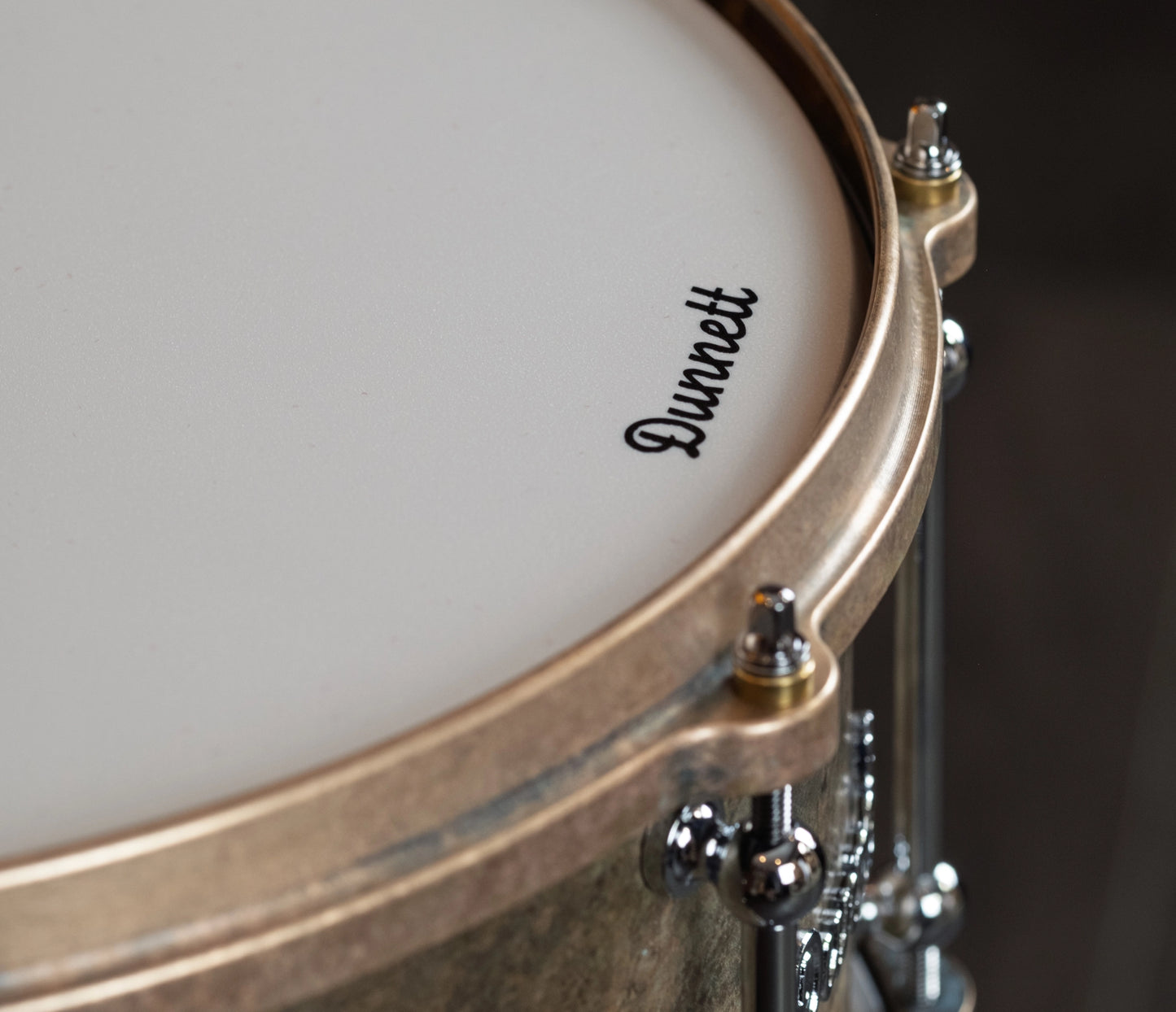 Dunnett K Cast Bronze 'Penny Patina' 14" x 7" Snare Drum