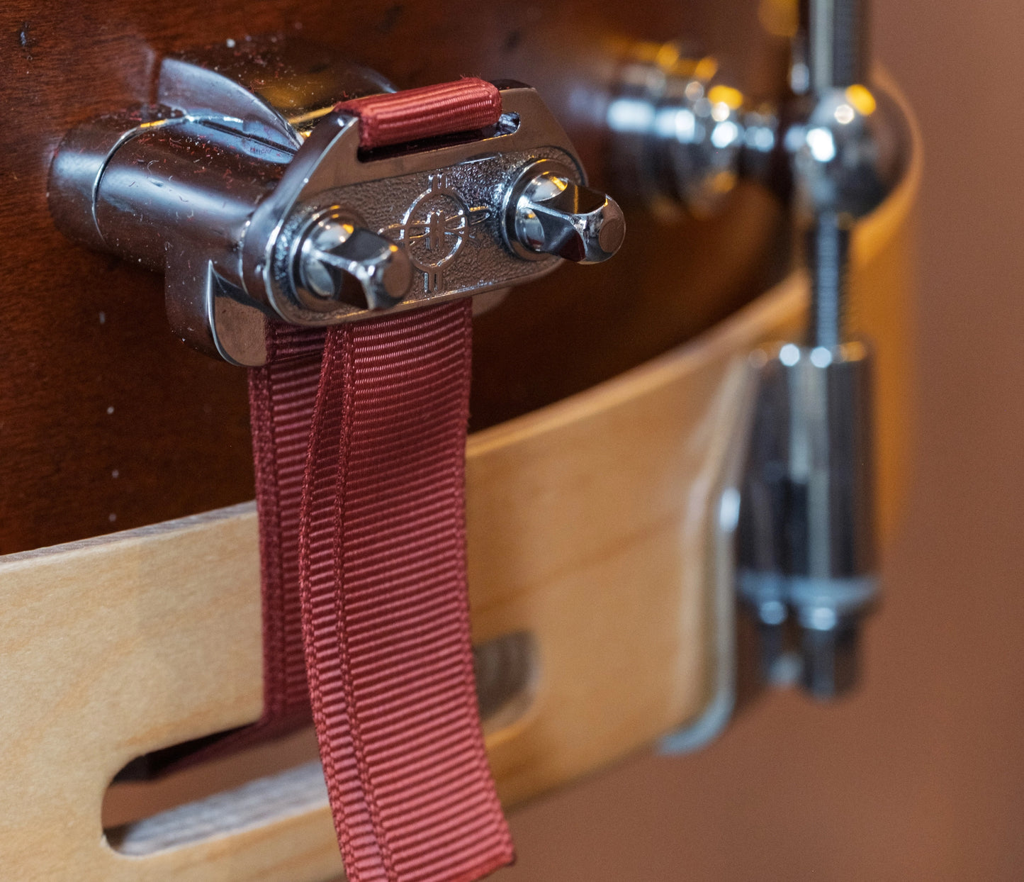 Dunnett MonoPly Solid Cherry 'Relic' 14" x 6" Snare Drum with Wood Hoops