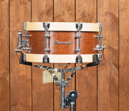 Dunnett MonoPly Solid Cherry 'Relic' 14" x 6" Snare Drum with Wood Hoops