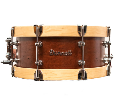 Dunnett MonoPly Solid Cherry 'Relic' 14" x 6" Snare Drum with Wood Hoops