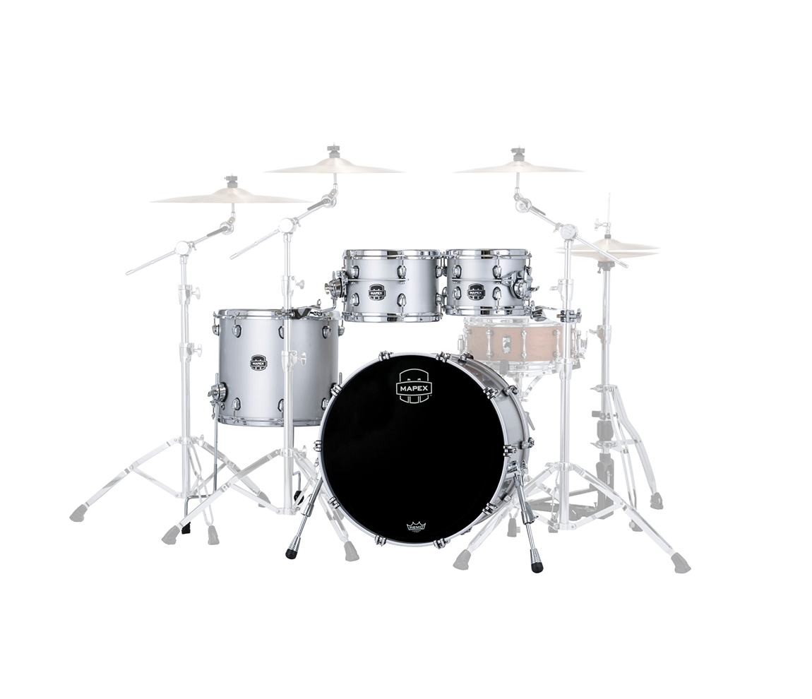 Mapex Saturn Evolution Classic Birch 4-Piece Shell Pack in Iridium Silver