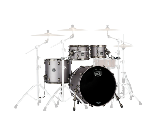 Mapex Saturn Evolution Classic Maple 4-Piece Shell Pack in Gun Metal Grey