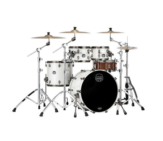 Mapex Saturn Evolution Classic Maple 4-Piece Shell Pack in Polar White