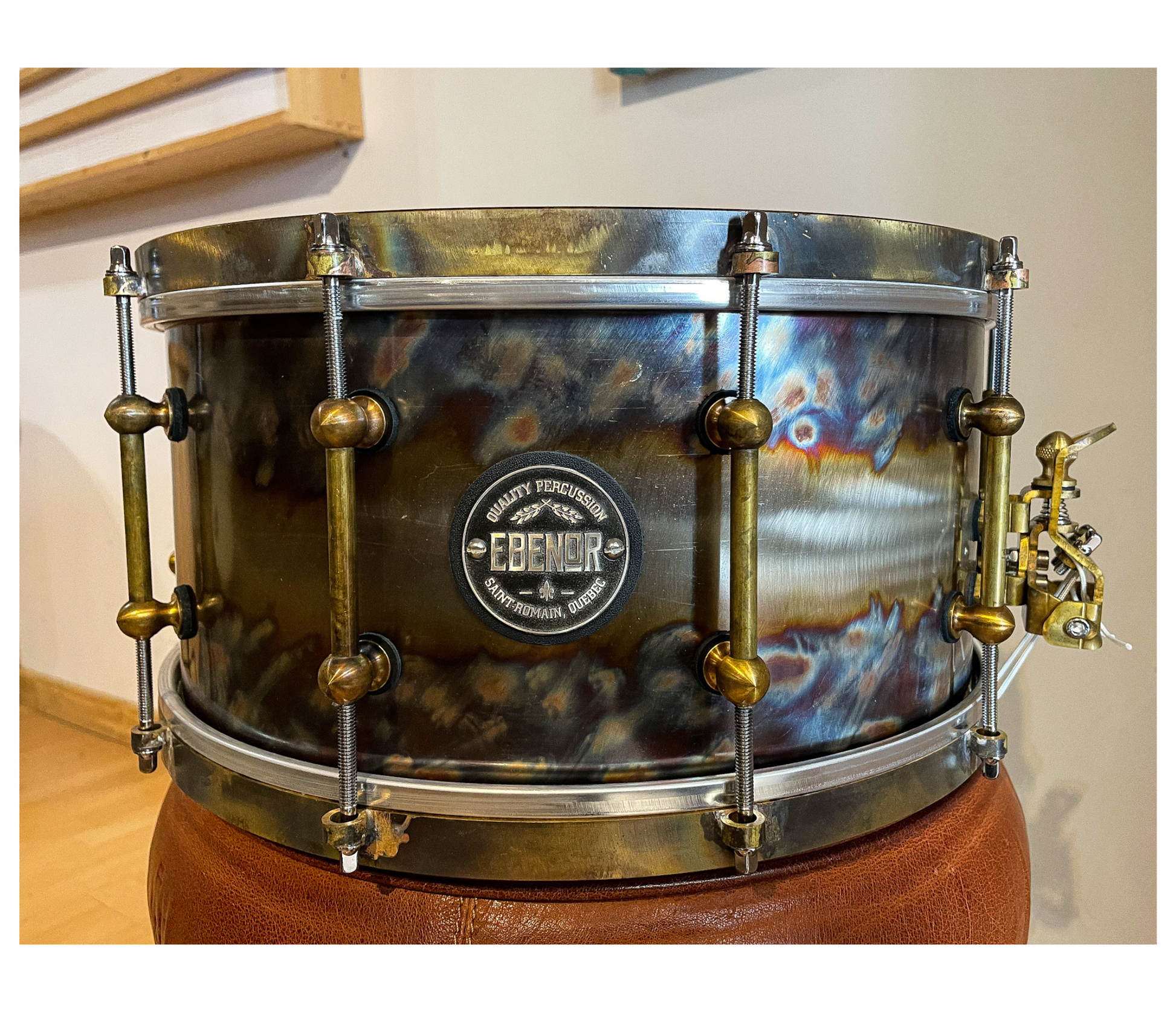 Ebenor 14" x 7" Bright Evolution Stainless Steel Snare Drum