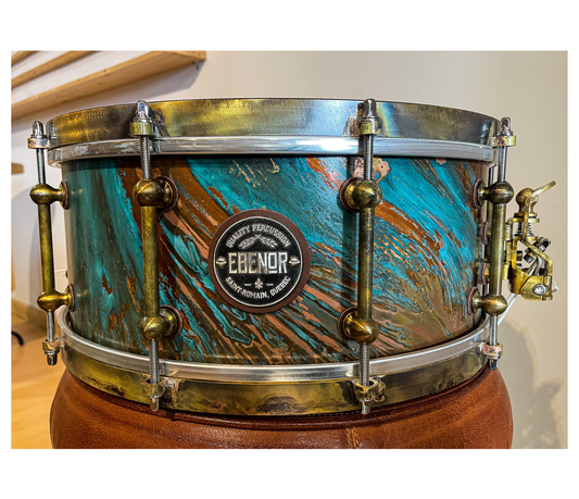 Ebenor Noranda 14" x 6" Copper Snare Drum w/ Antique Brass Hardware