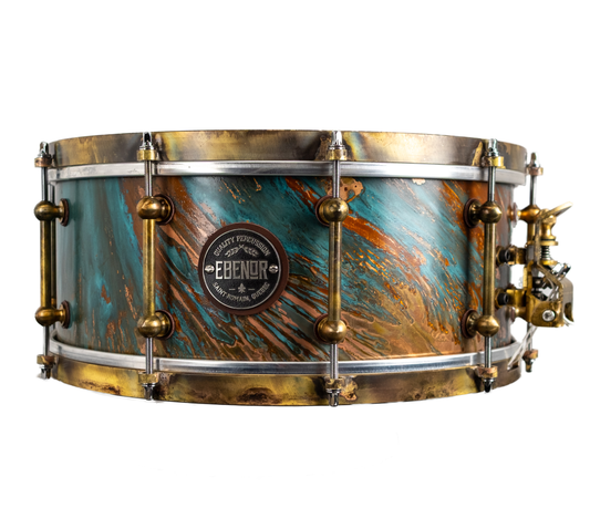 Ebenor Noranda 14" x 6" Copper Snare Drum w/ Antique Brass Hardware