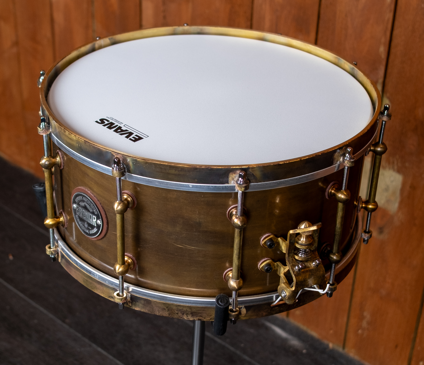 Ebenor Percussion 14" x 6.5" Antique Brass Snare Drum