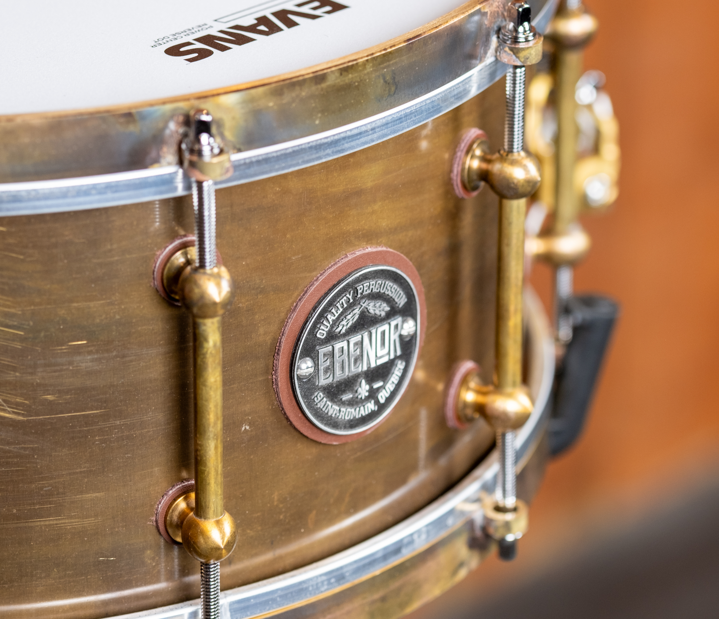 Ebenor Percussion 14" x 6.5" Antique Brass Snare Drum