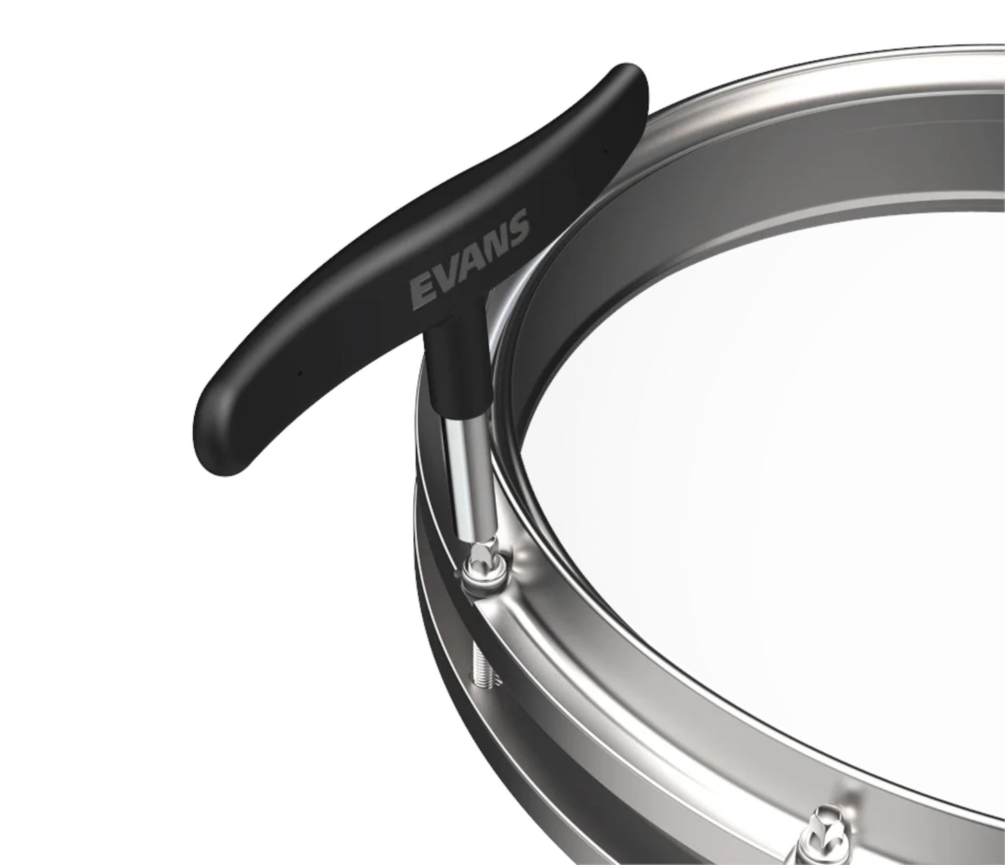Evans High Tension Drum Key fitted to a drum tension rod