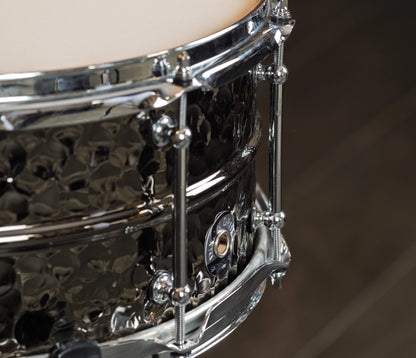 Ex Demo Dixon Artisan 14" x 6.5" Hammered Beaded Brass Snare Drum