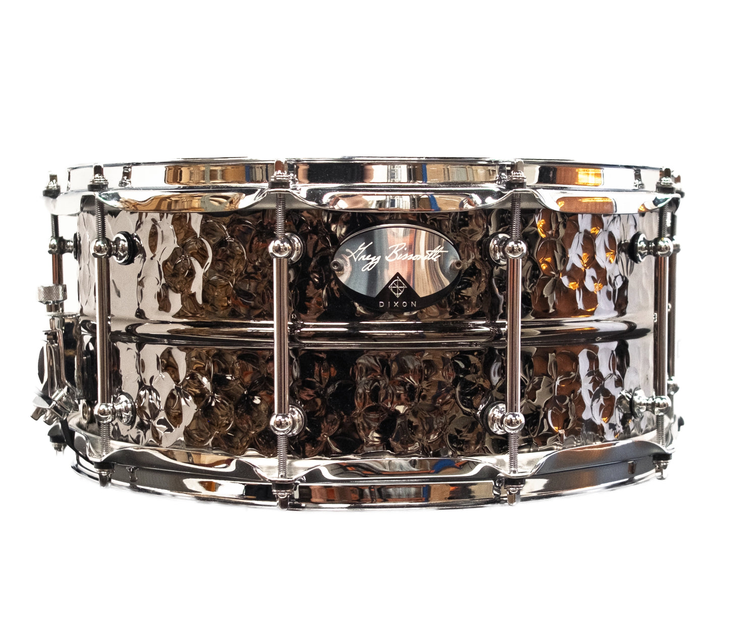 Ex Demo Dixon Artisan 14" x 6.5" Hammered Beaded Brass Snare Drum